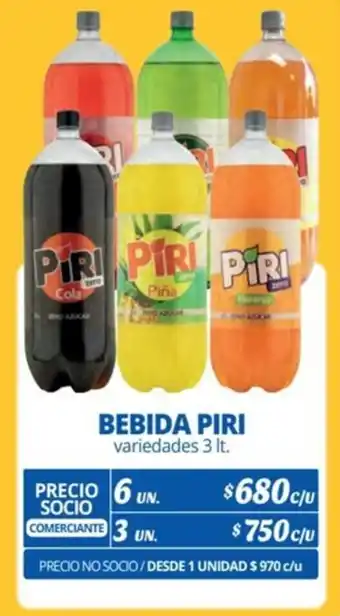 Alvi BEBIDA PIRI variedades 3 lt. x 6 un. oferta