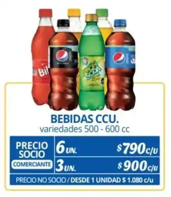Alvi BEBIDAS CCU. variedades 500-600 cc x 6 un. oferta