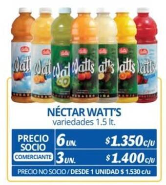 Alvi NÉCTAR WATT'S variedades 1.5 lt. x 6 un. oferta