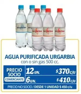 Alvi AGUA PURIFICADA URGARBIA con o sin gas 500 cc. x 12 un. oferta