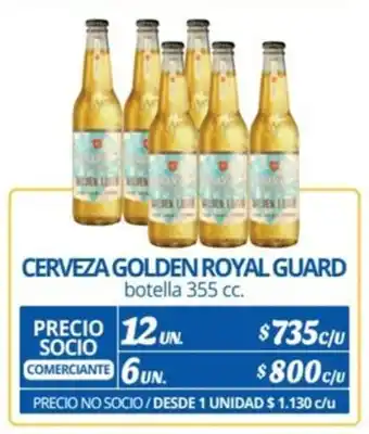 Alvi CERVEZA GOLDEN ROYAL GUARD botella 355 cc. x 12 un. oferta