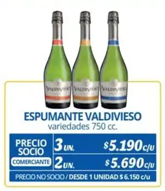 Alvi ESPUMANTE VALDIVIESO variedades 750 cc. x 3 un. oferta