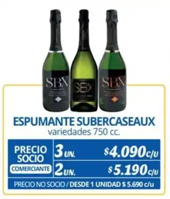 Alvi ESPUMANTE SUBERCASEAUX variedades 750 cc. x 3 un. oferta