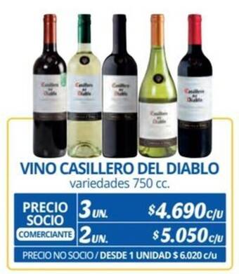 Alvi VINO CASILLERO DEL DIABLO variedades 750 cc. x 3 un. oferta