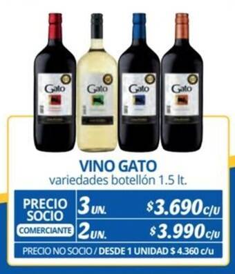 Alvi VINO GATO variedades botellón 1.5 lt. x 3 un. oferta
