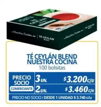 Alvi TÉ CEYLÁN BLEND NUESTRA COCINA 100 bolsitas x 3 un. oferta