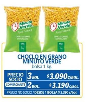 Alvi CHOCLO EN GRANO MINUTO VERDE bolsa 1 kg. x 3 bol. oferta