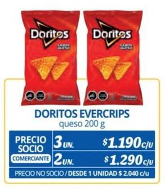 Alvi DORITOS EVERCRIPS queso 200 g x 3 un. oferta