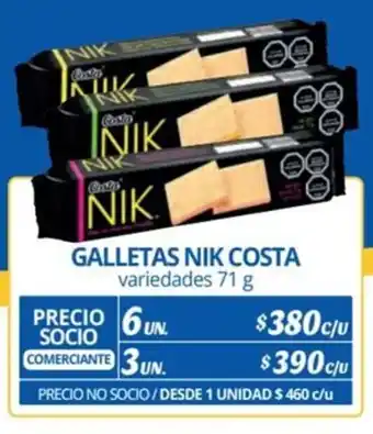 Alvi GALLETAS NIK COSTA variedades 71 g x 6 un. oferta