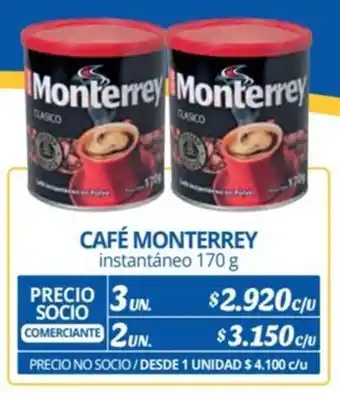 Alvi CAFÉ MONTERREY instantáneo 170 g x 3 un. oferta