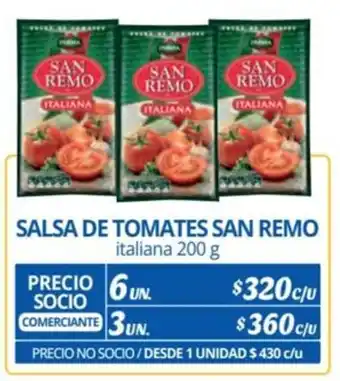 Alvi SALSA DE TOMATES SAN REMO italiana 200 g x 6 un. oferta
