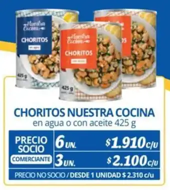 Alvi CHORITOS NUESTRA COCINA en agua o con aceite 425 g x 6 un. oferta