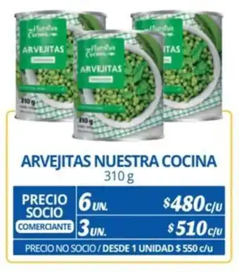 Alvi ARVEJITAS NUESTRA COCINA 310 g x 6 un. oferta