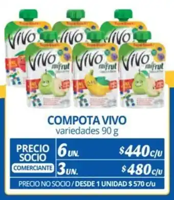 Alvi COMPOTA VIVO variedades 90 g x 6 un. oferta