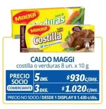 Alvi CALDO MAGGI costilla o verduras 8 un. x 10 g x 5 dis. oferta