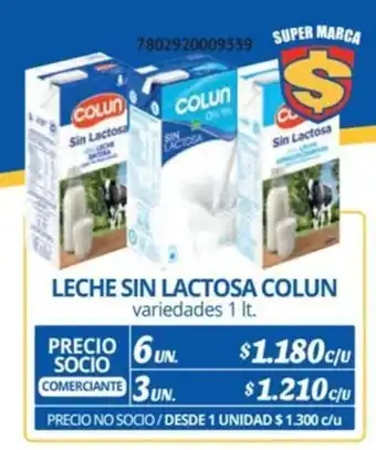 Alvi LECHE SIN LACTOSA COLUN variedades 1 lt. x 6 un. oferta