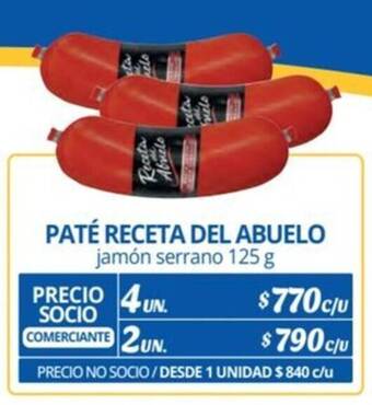 Alvi PATÉ RECETA DEL ABUELO jamón serrano 125 g x 4 un. oferta