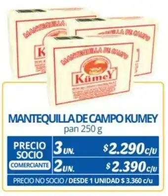 Alvi MANTEQUILLA DE CAMPO KUMEY pan 250 g x 3 un. oferta