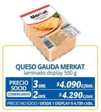 Alvi QUESO GAUDA MERKAT laminado display 500 g x 3 dis. oferta