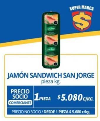 Alvi JAMÓN SANDWICH SAN JORGE pieza kg. oferta