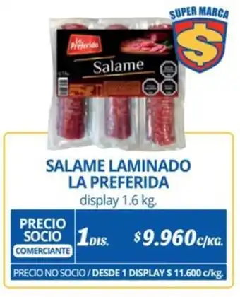 Alvi SALAME LAMINADO LA PREFERIDA display 1.6 kg. oferta