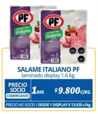Alvi SALAME ITALIANO PF laminado display 1.6 kg. oferta