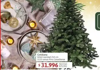 Easy Cotidiana Árbol navidad 210 cm 1110 ramas Pino Canadiense oferta