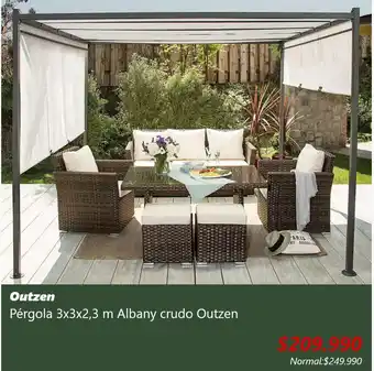 Easy Outzen Pérgola 3x3x2,3 m Albany crudo oferta