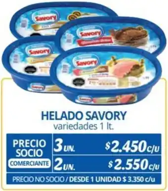 Alvi HELADO SAVORY variedades 1 lt x 3un oferta