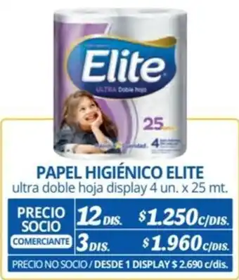 Alvi PAPEL HIGIÉNICO ELITE ultra doble hoja display 4 un. x 25 mt. x 12dis oferta