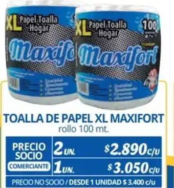 Alvi TOALLA DE PAPEL XL MAXIFORT rollo 100 mt. x 2un oferta