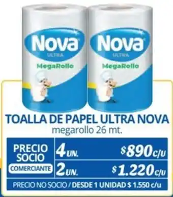 Alvi TOALLA DE PAPEL ULTRA NOVA megarollo 26 mt. x 4un oferta