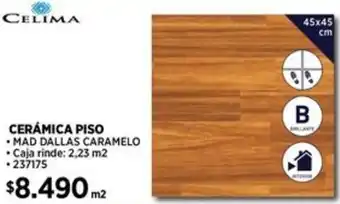 Construmart CERÁMICA PISO MAD DALLAS CARAMELO 45x45cm oferta