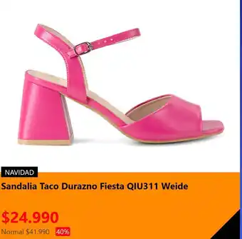 Hites NAVIDAD Sandalia Taco Durazno Fiesta QIU311 Weide oferta