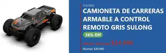 Casa Royal CAMIONETA DE CARRERAS ARMABLE A CONTROL REMOTO GRIS SULONG oferta