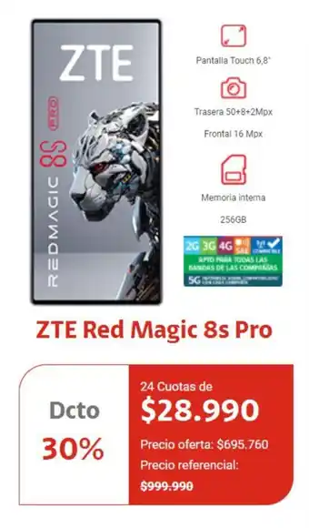 Claro ZTE Redmagic 8S Pro oferta