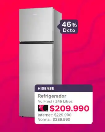 Abcdin HISENSE Refrigerador No Frost / 246 Litros oferta