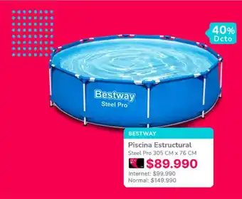 Abcdin BESTWAY Piscina Estructural Steel Pro 305 CM x 76 CM oferta