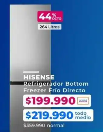 Paris HISENSE Refrigerador 264 Litros oferta
