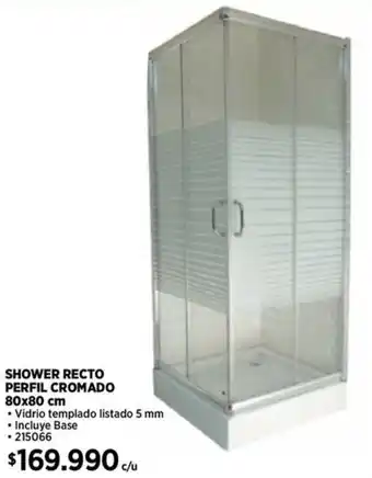 Construmart SHOWER RECTO PERFIL CROMADO 80x80cm oferta