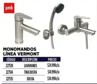 Construmart MONOMANDOS LÍNEA VERMONT LAVAMANOS oferta
