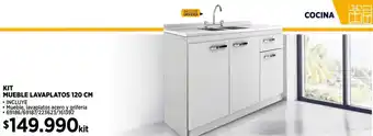 Construmart KIT MUEBLE LAVAPLATOS 120CM oferta