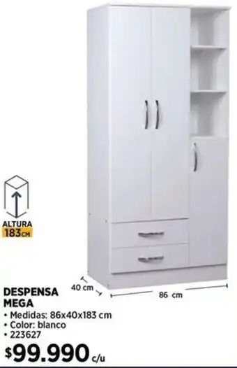 Construmart DESPENSA MEGA 86x40x183 cm oferta