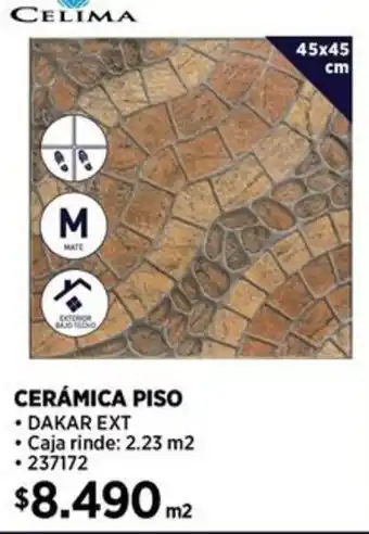 Construmart CELIMA CERÁMICA PISO 45 X 45CM oferta