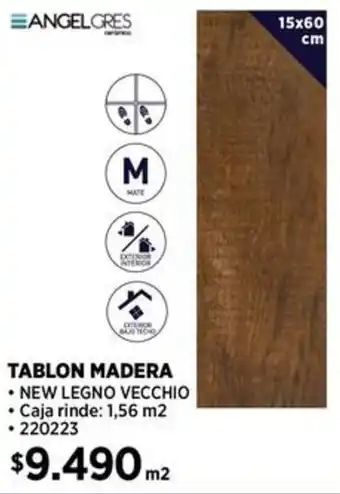 Construmart TABLON MADERA 15x60 cm oferta