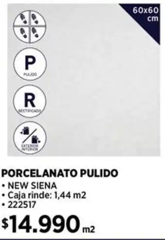 Construmart PORCELANATO PULIDO 60x60cm oferta