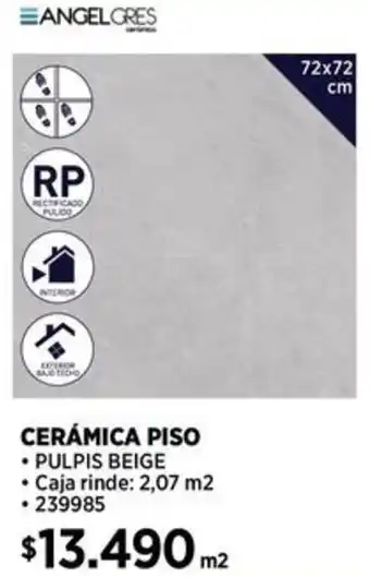 Construmart CERÁMICA PISO 72x72cm oferta