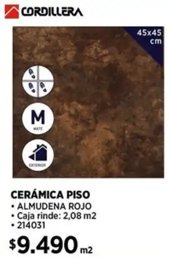 Construmart CORDILLERA CERÁMICA PISO 45x45cm oferta