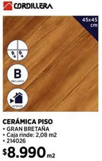 Construmart CORDILLERA CERÁMICA PISO 45x45cm oferta