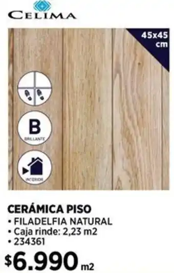 Construmart CELIMA CERÁMICA PISO 45x45cm oferta